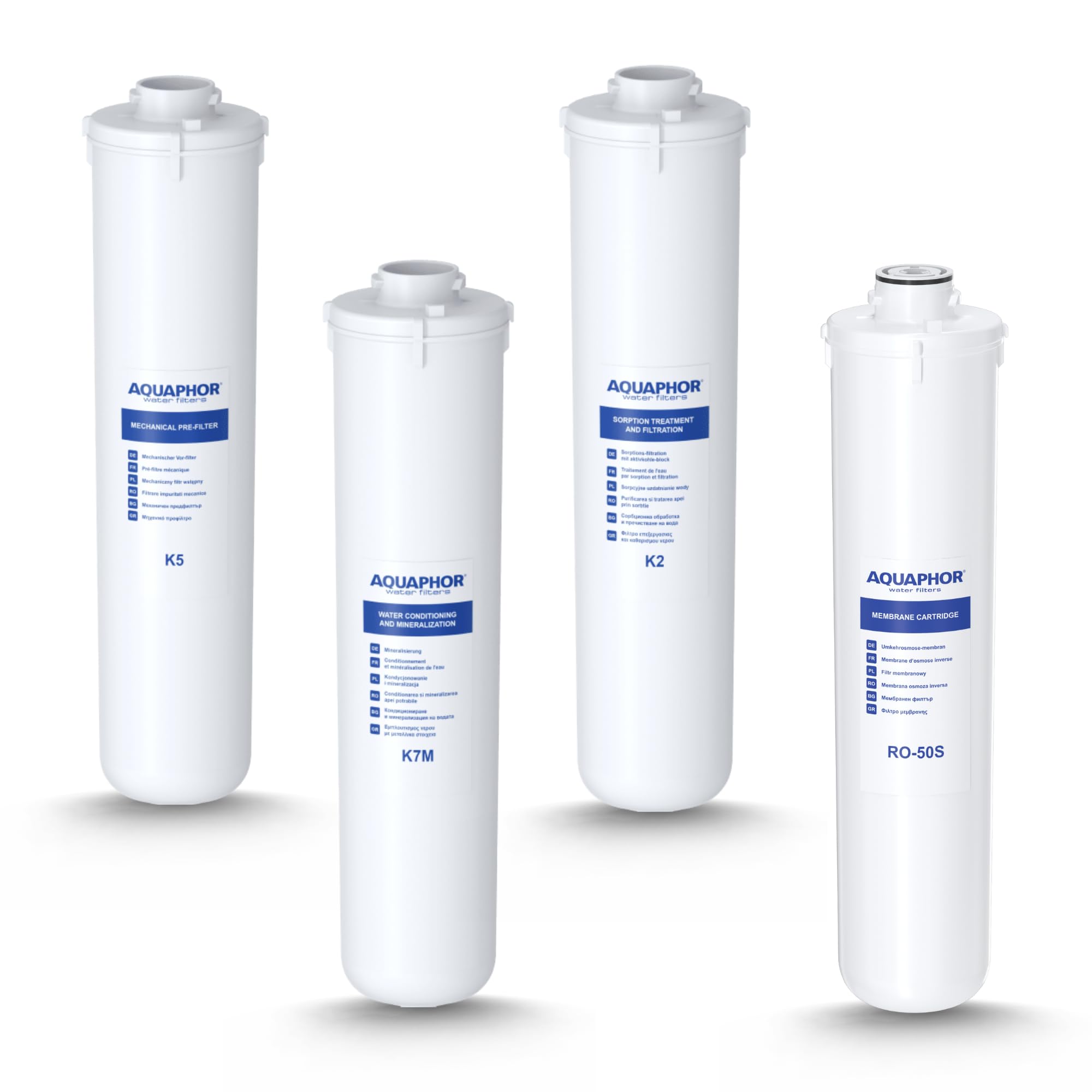 Aquaphor Morion 101S RO Sistema De Osmosis Inversa Filtro De Agua Bajo Fregadero Con Tanque 5L Integrado Purificador De Agua Contra Cal Bacterias Y Virus Incluye Mineralizador Y Grifo Blanco