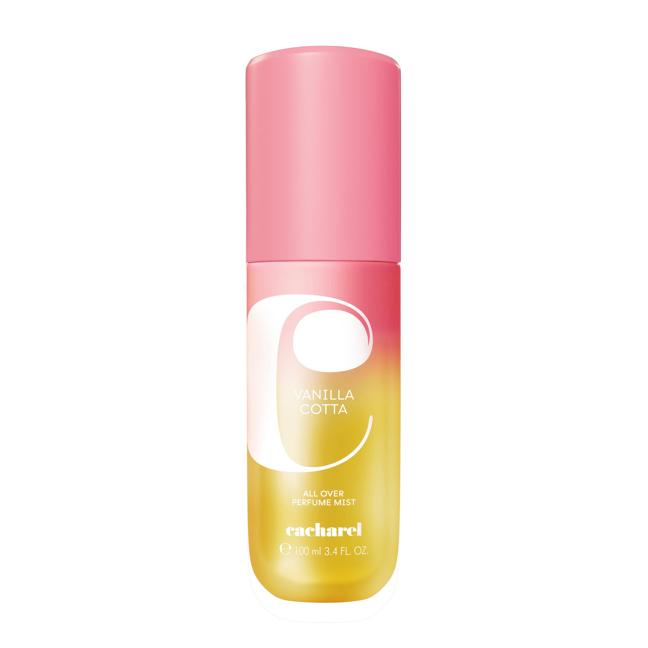 CACHAREL Yummy Mist Vanilla Cotta — Brume Parfumée Ambrée Gourmande Corps & Cheveux pour Femme - Vanille crémeuse, Fleurs Solaires, Accord Noisette, Accord de Lait - Spray Vaporisateur - 100ml