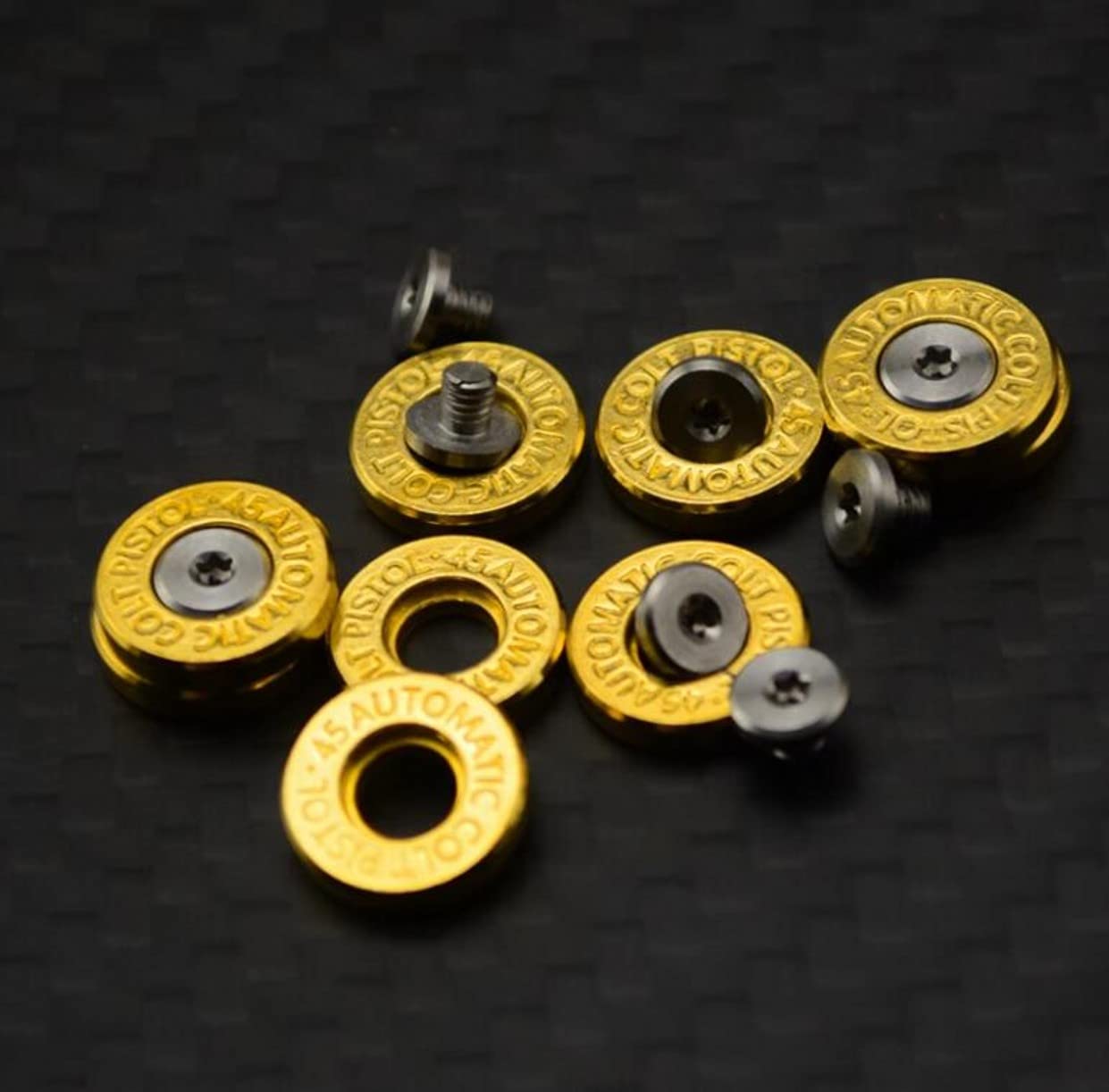 YJIUYUANQ (Size L) H62 Brass Washer+ M2.5 Screws Washer Bottom Fire Screw Rivet Back Clip Decorative Appearance ?6 Sets