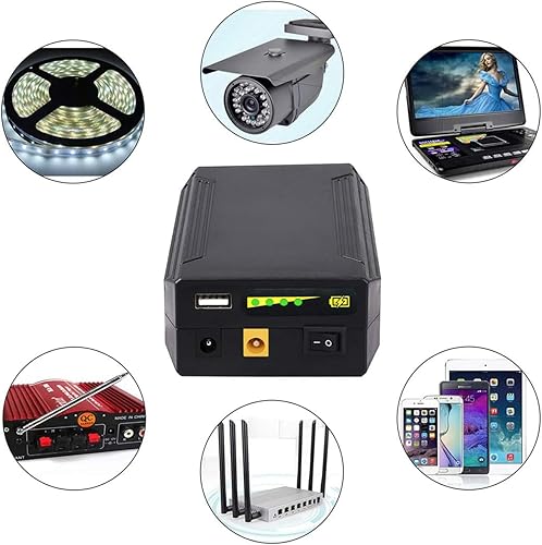 Miniatura 4 de Talentcell Paquete de batería de iones de litio de 12 V, 11.1V9000mAh 99.9Wh, cargador de batería portátil, DC 129V y 5V USB de salida múltiple para