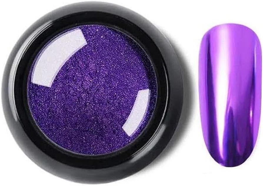 Super Thin Mirror Effect Nail Art Chrome Powder Holographic (DArk purple)