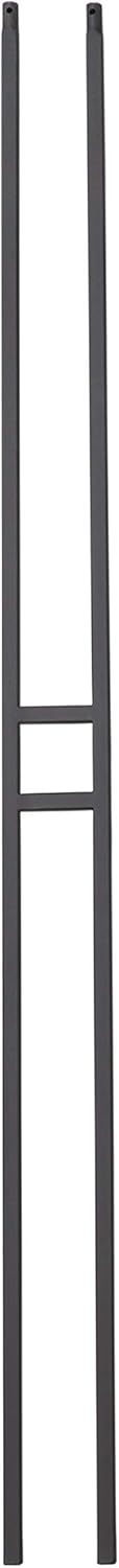 T20 - Iron Balusters- Craftsman Single Panel - 44 Tall - 1/2 Square - Box of 10 (Satin Black)