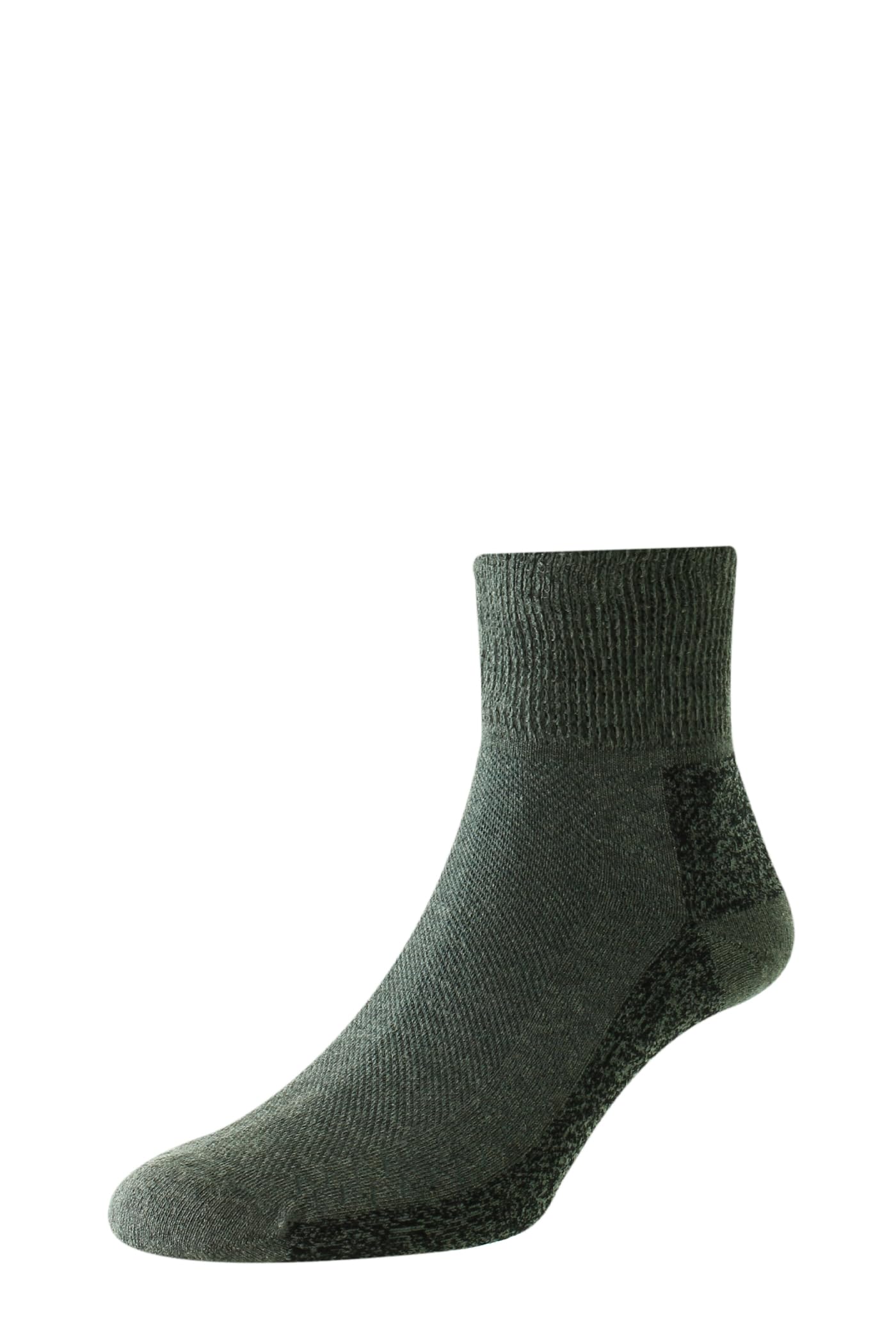 Hj Hall Unisex Grey 1 Pair Hj Cotton Diabetic Low-Rise Socks Hj1361 4-7