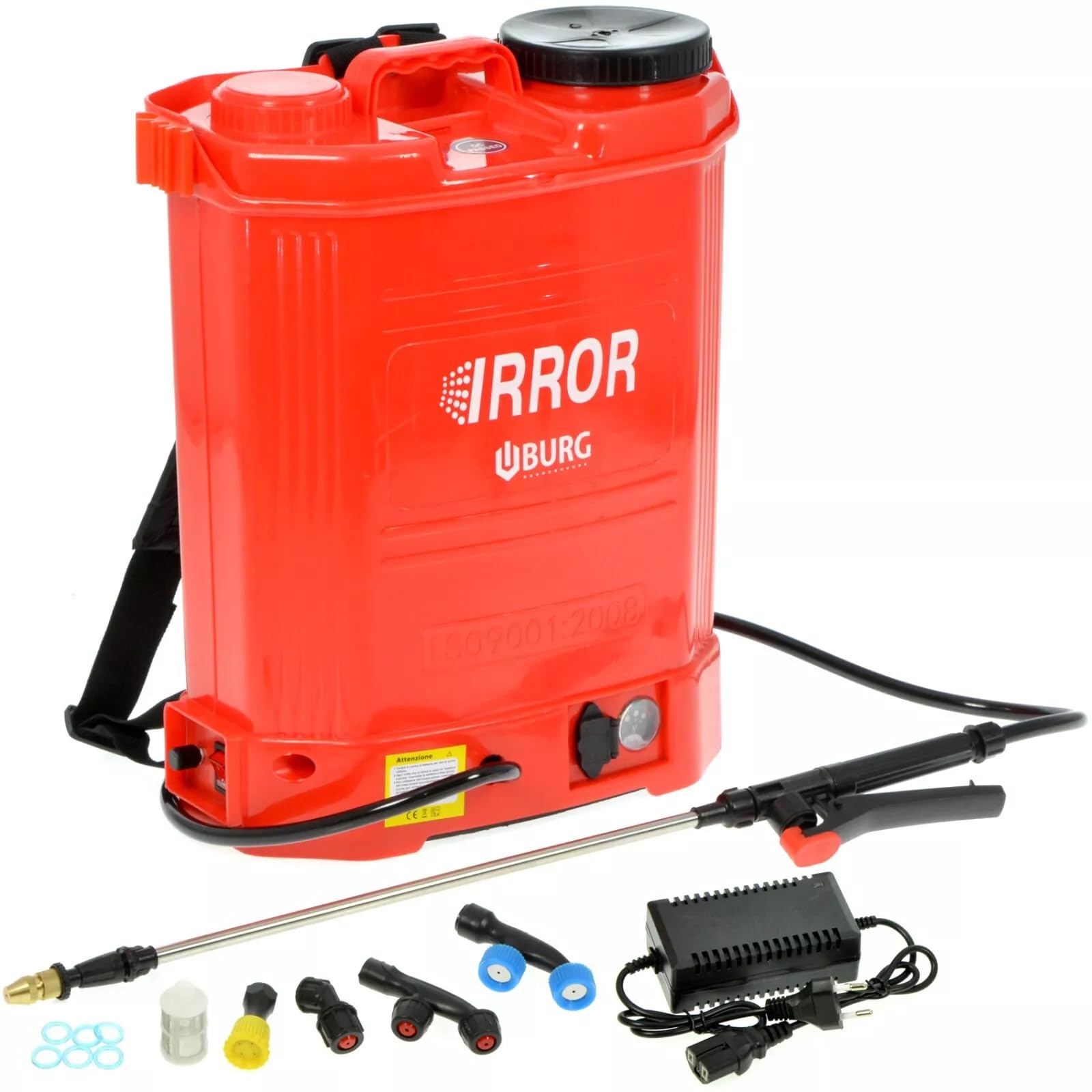 POMPA IRRORATRICE A BATTERIA 12V IRROR BURG 16LT A SPALLA ZAINO AUTONOMIA 8H