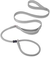 Vista 14 de Correa antideslizante para perro, correa de entrenamiento para perros con doble asa, correa antideslizante de cuero suave y collar, correa de nailon