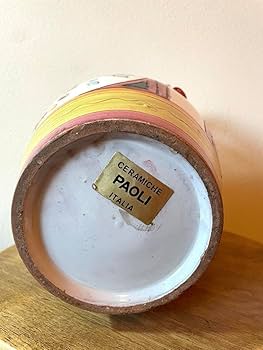 イタリア「セラミックパオリ」の水差し （底にＩＴＡＬＹ　６２９／３5のサイン） イタリア「セラミックパオリ」の水差し （底にITALY 629