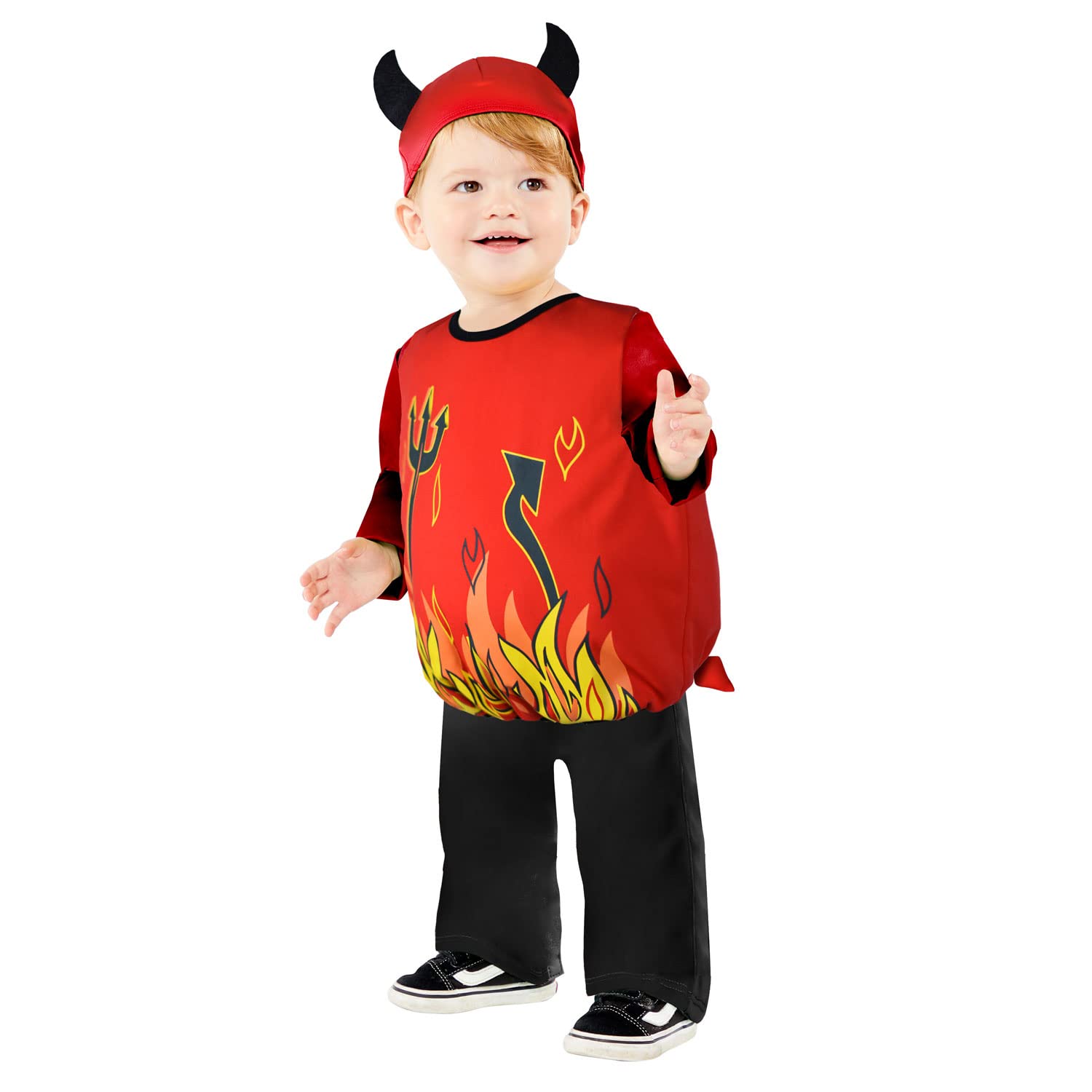 amscan (PKT) (9910582) Child Devil Toddler Costume Set (12-18m)
