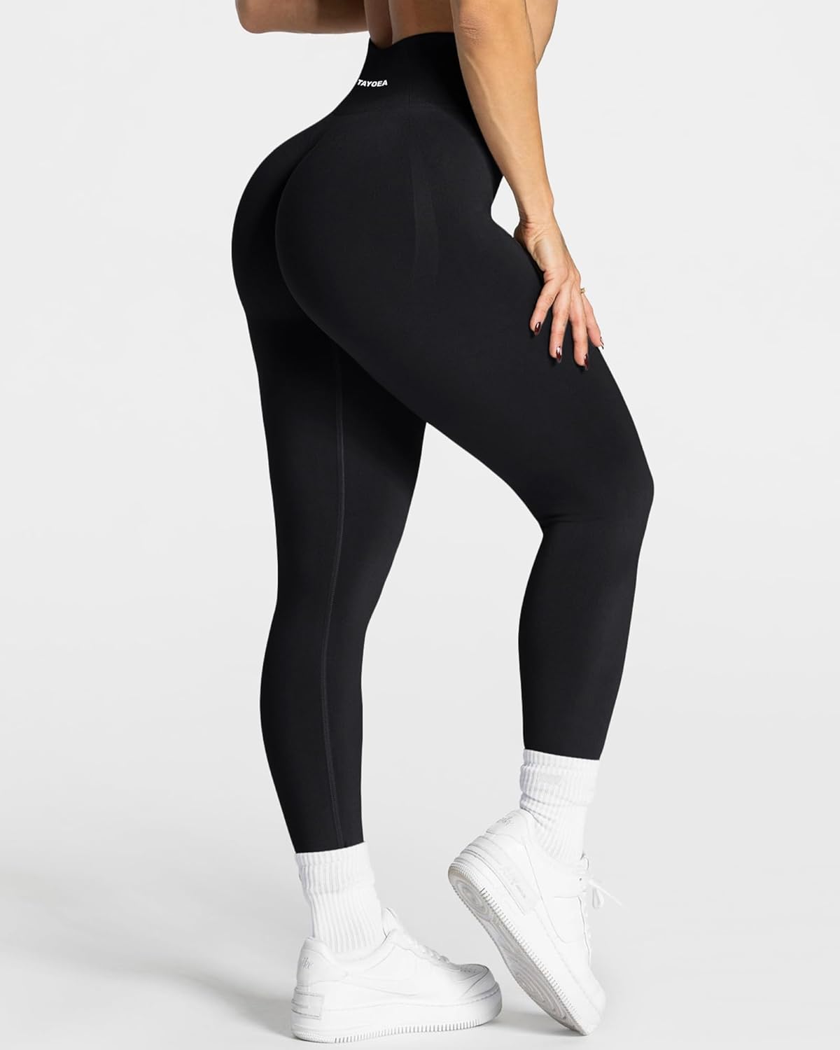 TAYOEA Workout Leggings for Women with Tummy Control Butt Lifting Booty Scrunch Yoga Pants Seamless Compression Gym Leggings - Image 5