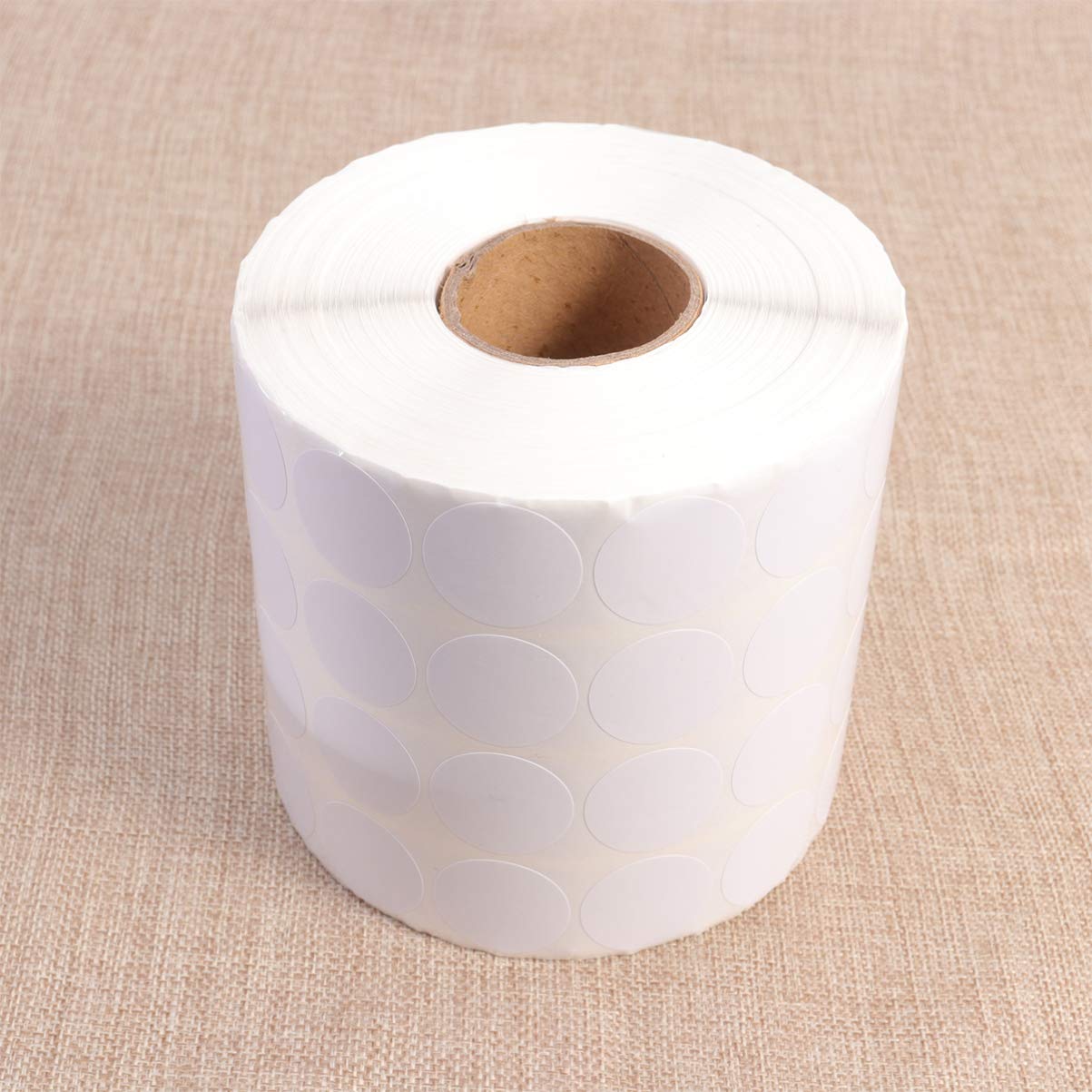 Étiquettes Rondes Autocollantes Blanches en Papier, Rouleau de 10000 Pièces