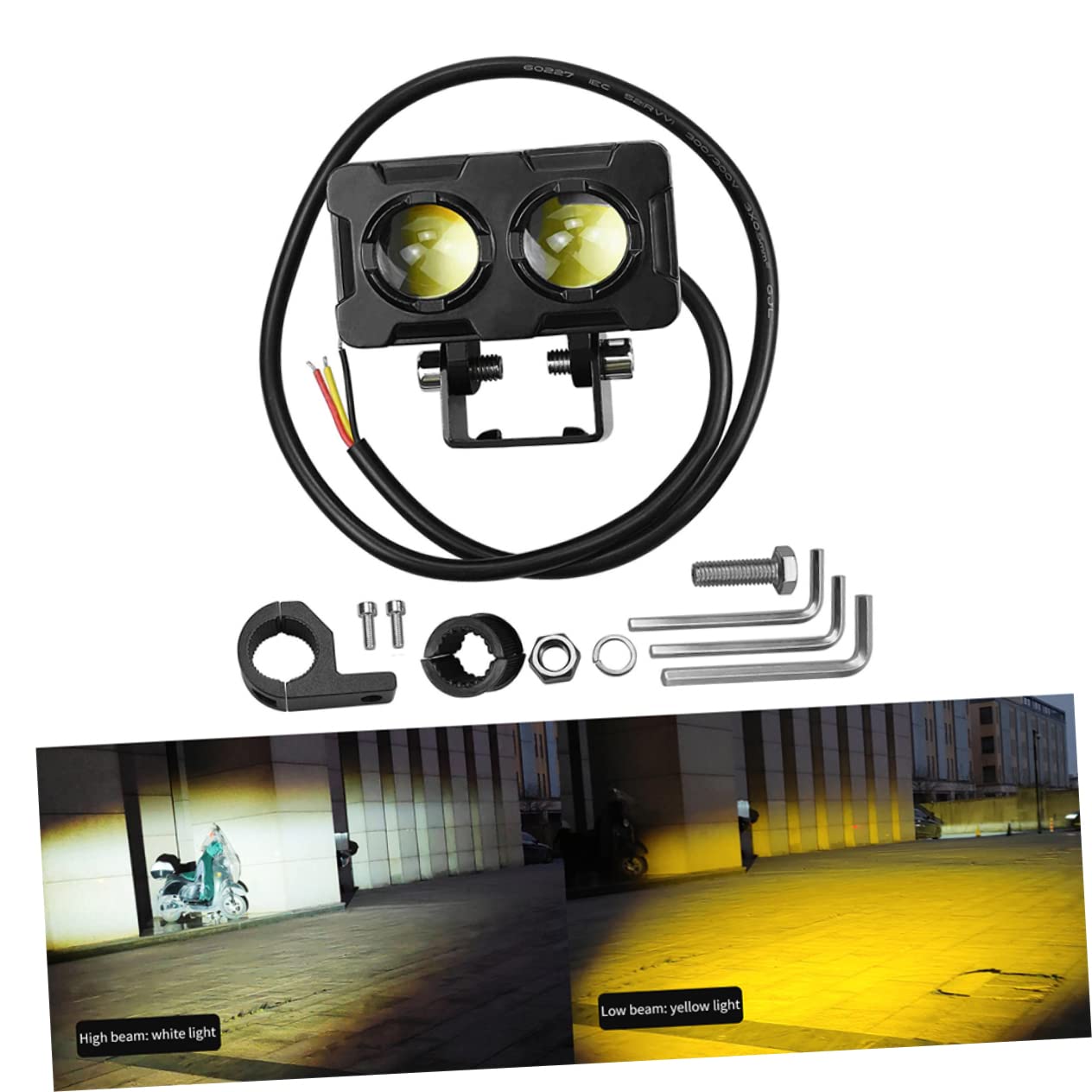 Faros LED Doble Luz Motocicletas y Coches Impermeables Reemplazo Duradero para Atv y Vehículos Off Road