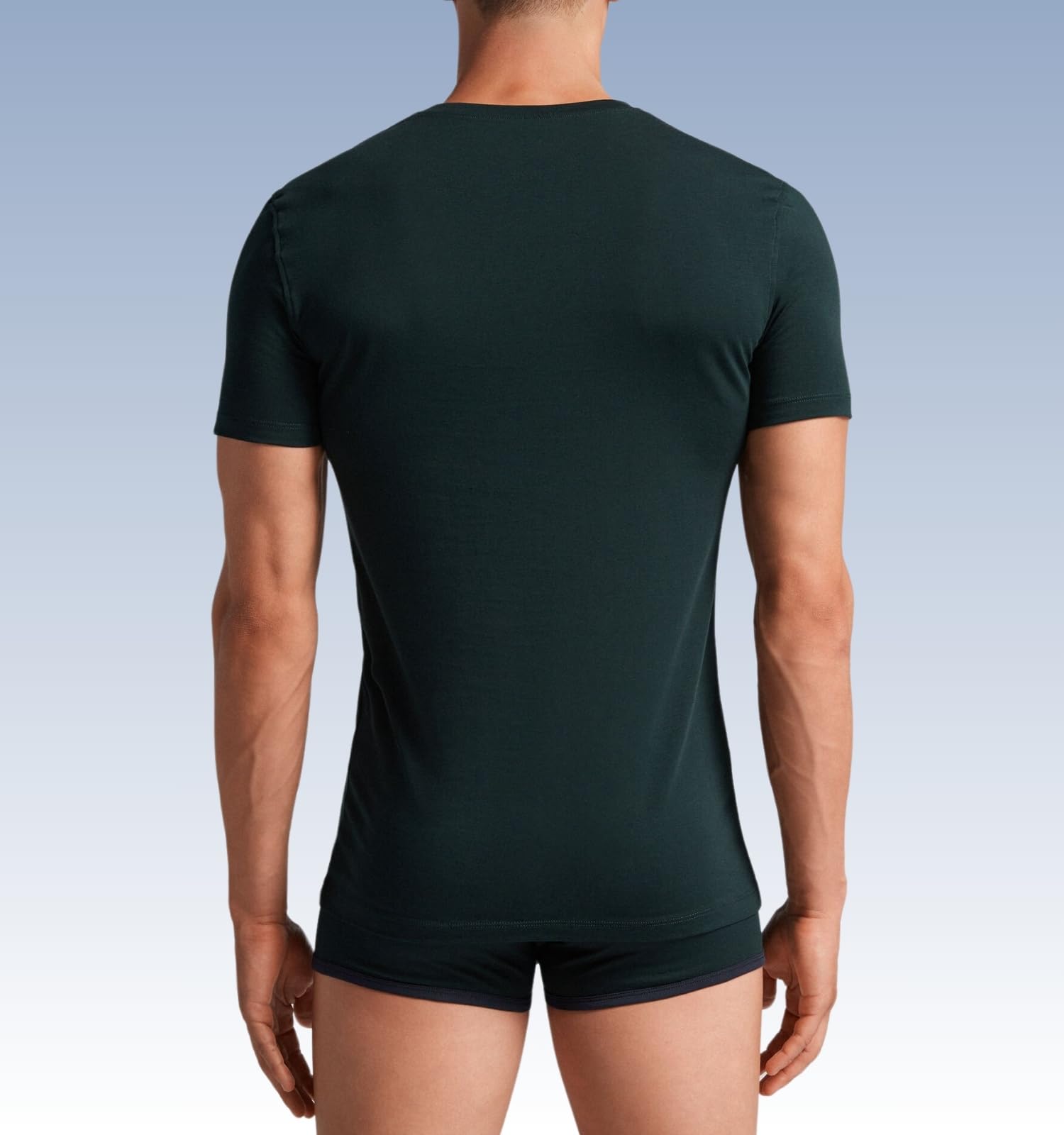 Irge - Maillot de bain pour homme - Sous-veste col rond en coton bi-élastique, 90 % coton, 10 % élasthanne, différentes couleurs IRMU07