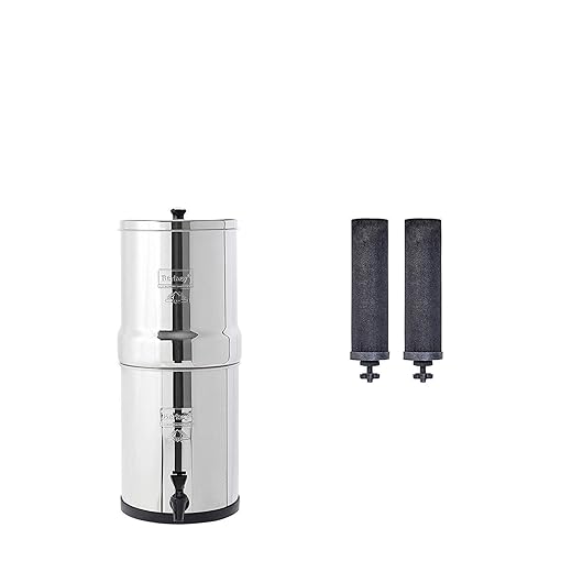 Travel Berkey Gravity-Fed Water Filter with 2 Black Berkey Elements–Enjoy Potable Water While Camping, RVing, Off-Grid, Emergencies, Every Day at Home