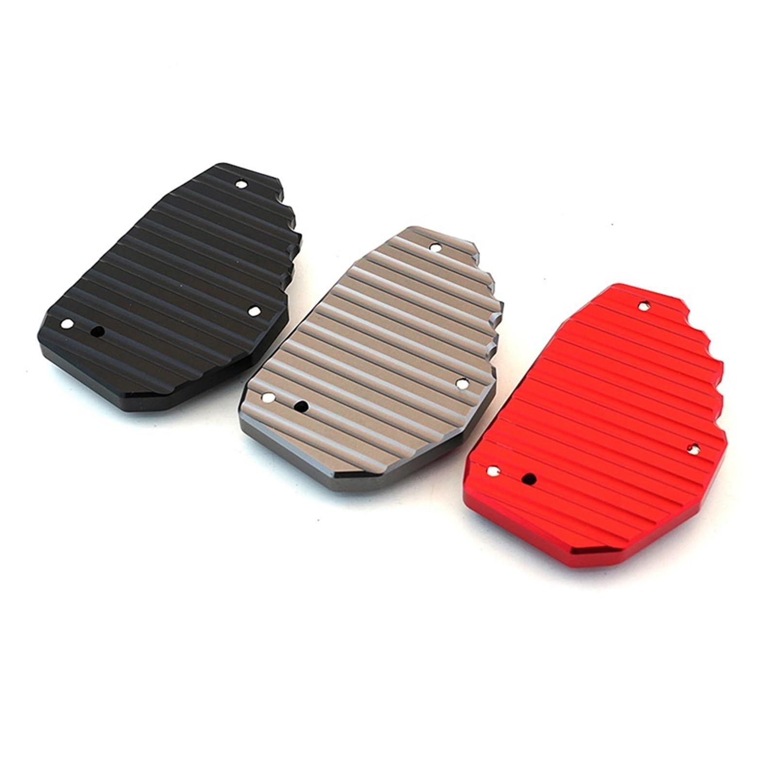 Motorrad Seitenständer Motorrad Kickstand Fuß Seitenständer Verlängerung Pad Stützplatte Für D&UCATI Für Dia&vel 1260S 2019 2020 2021 2022 2023 Ständerpolster(3,B)