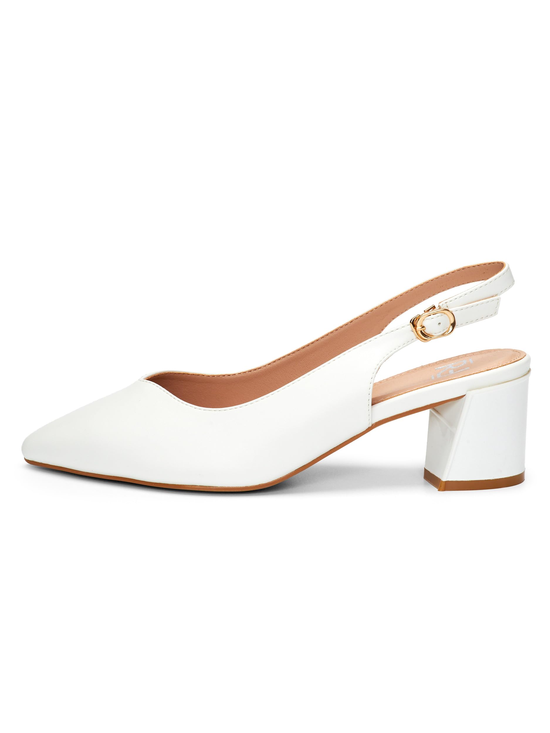 Damen Slingpumps 5.5 cm Blockabsatz Wildlederimitat Kunstleder Slingbacks Rückengurt Weiß Schwarz Rot Beige Nude Taupe