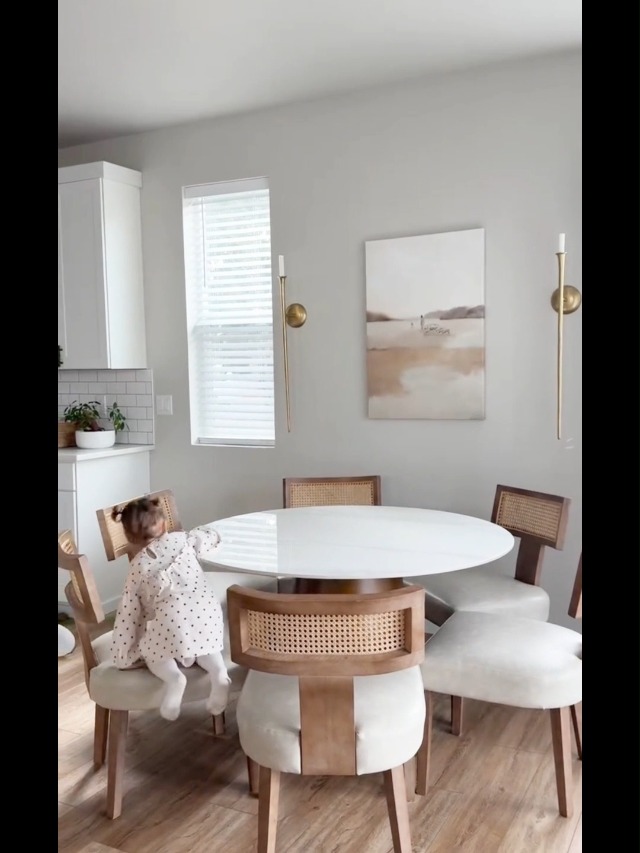 Amazon.com - POVISON Round Dining Table for 6, Modern Marble