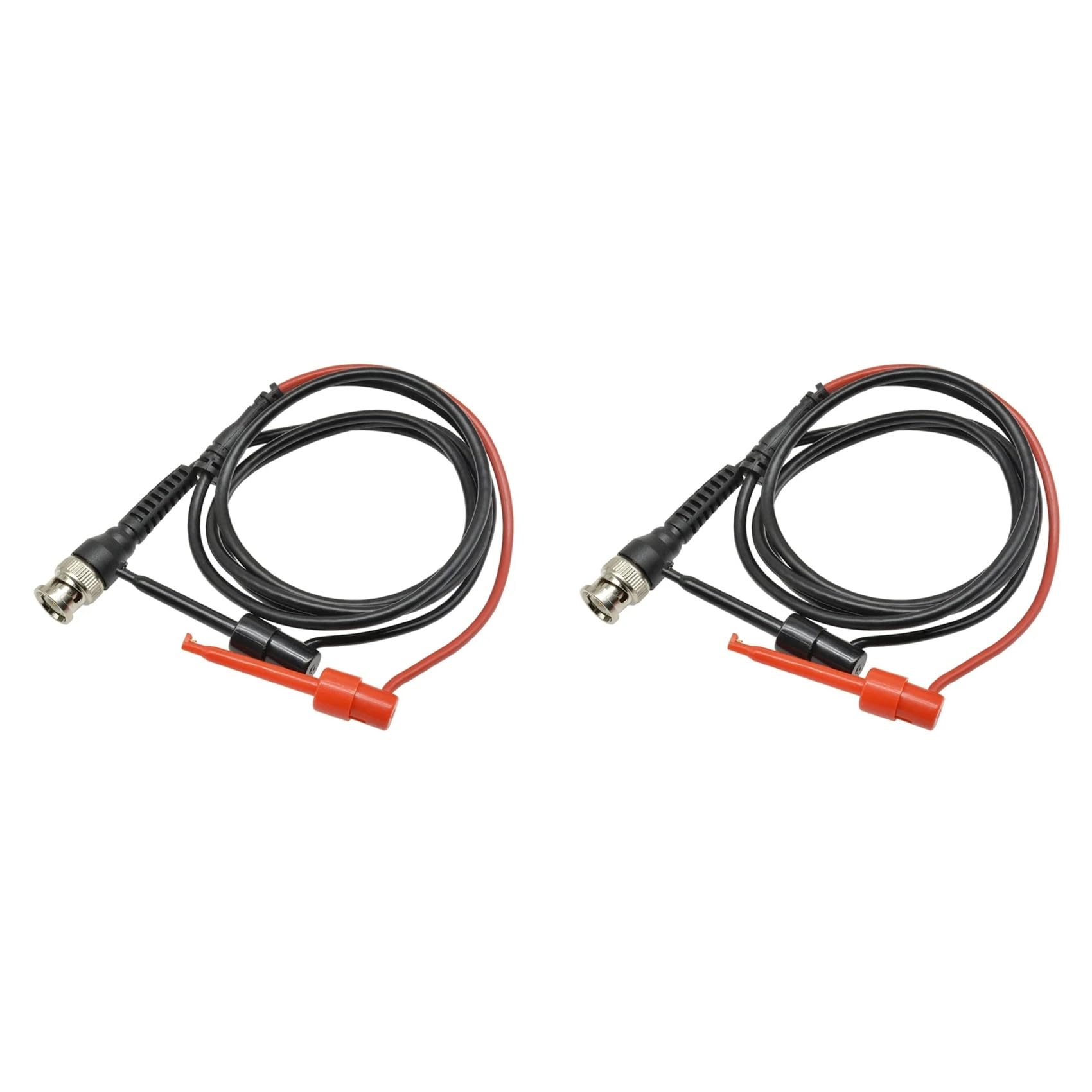 Jnchdghwa Men's As Shown 2X P1007 Bnc Plug Q9 To Dual Hook Clip Oscilloscope Test Probe Cable Leads With Two Mini Probes 500V 5A Test Hook