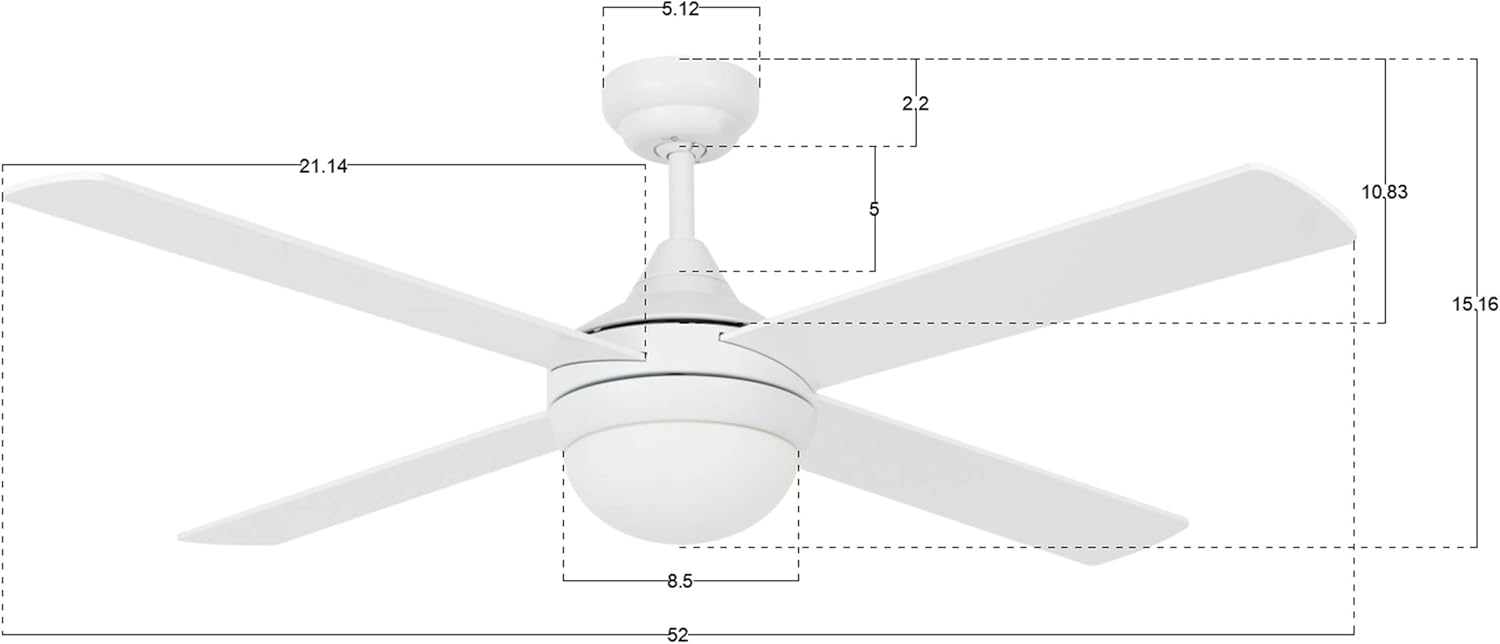 Cheap Lucci Air 21296301 Airlie II Eco Ceiling Fan with Remote, 52 Inch, White with White Blades Popular Lucci Air 21296301 Airlie II Eco Ceiling Fan with Remote, 52 Inch, White with White Blades
