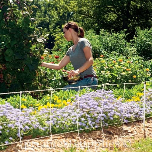 Miniatura 7 de Premier RaccoonNet 41812 - Valla de red eléctrica de 18 pulgadas, 100 pies, pico único, blanconegro