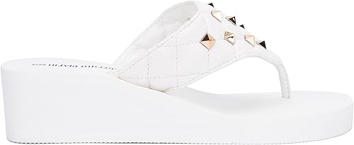 Miniatura 3 de Olivia Miller Zapatos de moda para mujer, galería de piel sintética vegana con diamantes de imitación, sandalias con correa en T, estilo tanga,
