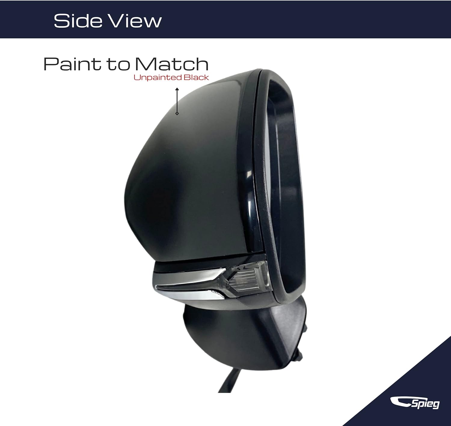 Spieg Driver Side Mirror for 2018-2025 Toyota Camry Power Adjustment Blind Spot Monitoring Heated Turn Signal Light Painted Black 7 Pins Left TO1320368