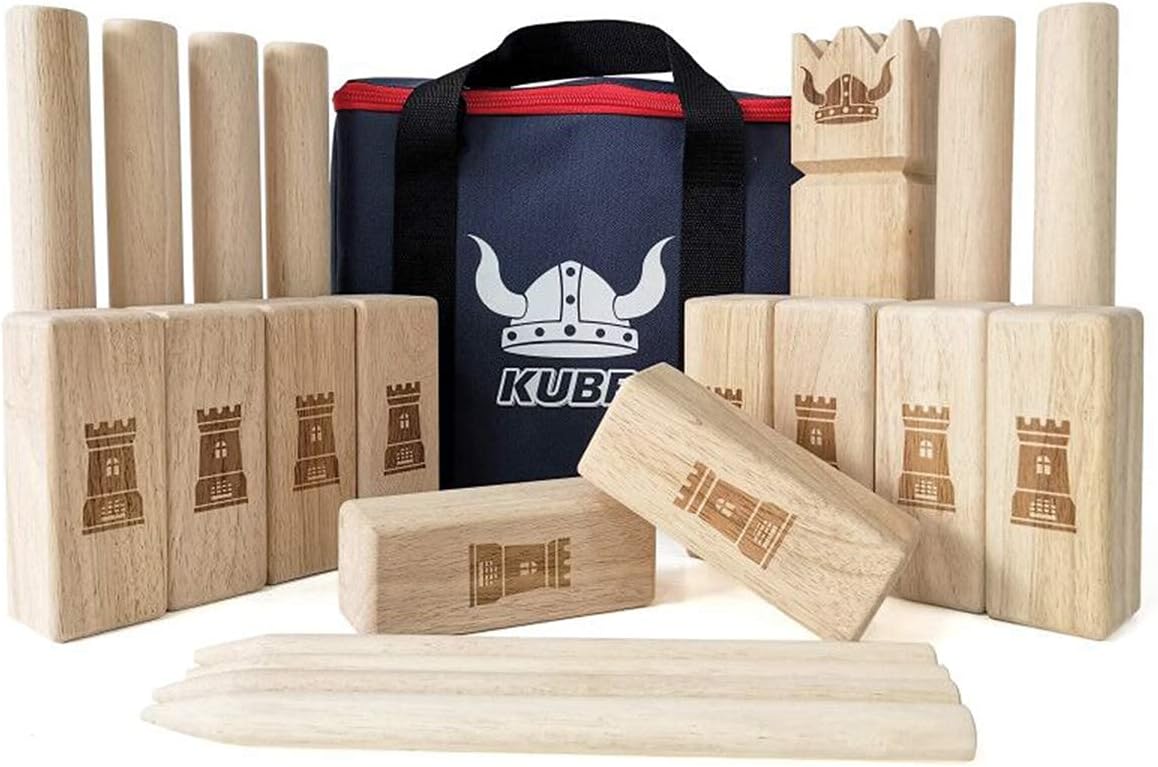 JAMK Kubb Wooden Giant Viking Throwing Outdoor Games Rubber Wood