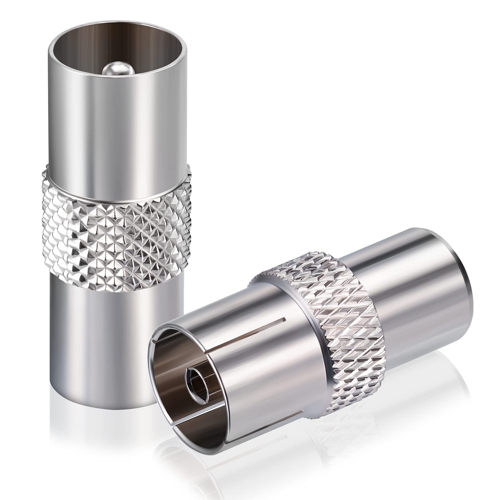 Bingfu Adaptateur Antenne TV Mâle et TV Mâle à Femelle Câble Coaxial Connecteur RF 75 ohm pour Système Audio Radio FM