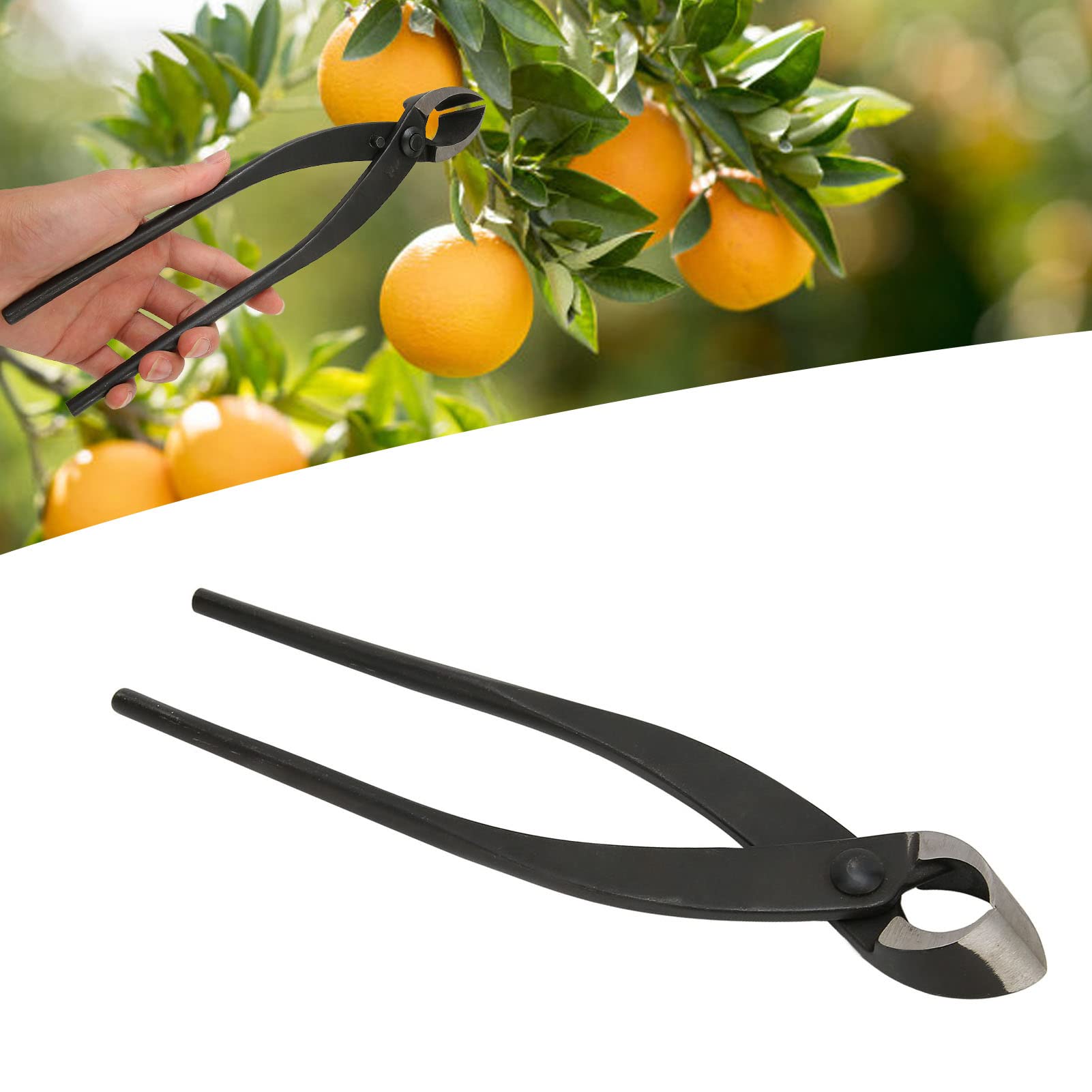 Aramox Tagliarami Concavi per Bonsai, Taglierina per Bonsai in Acciaio Al Manganese 11 Pollici con Apertura da 45 Mm, Rimozione del Ramo Concavo Manico Ergonomico per Modellare la Potatura dei