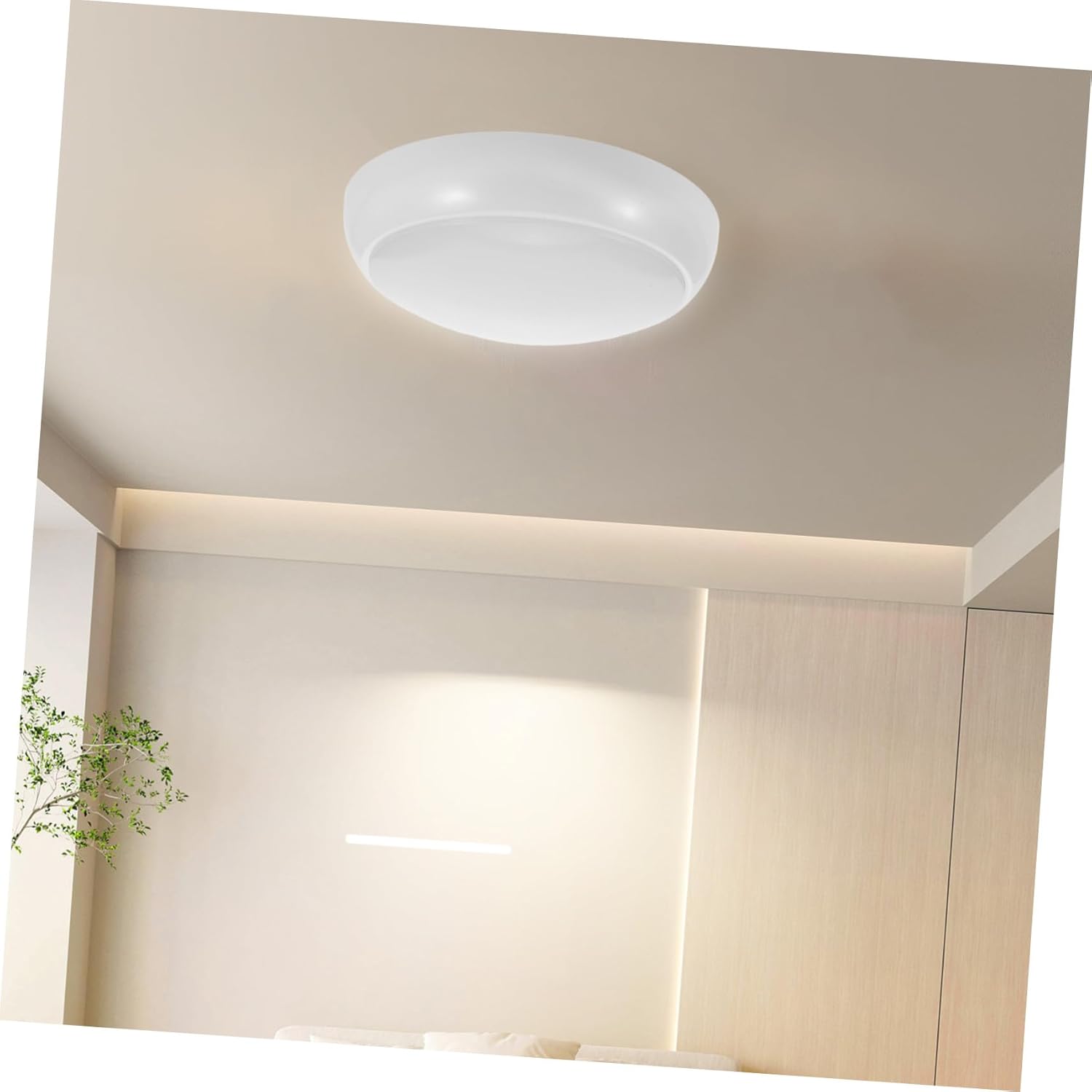 Generic Plastic Ceiling Light Cover Round Flush Mount Lamp Shade Diffuser Panel for Bedroom Light Fixture Softens LED Bulb Glow Impact Resistant Replacement