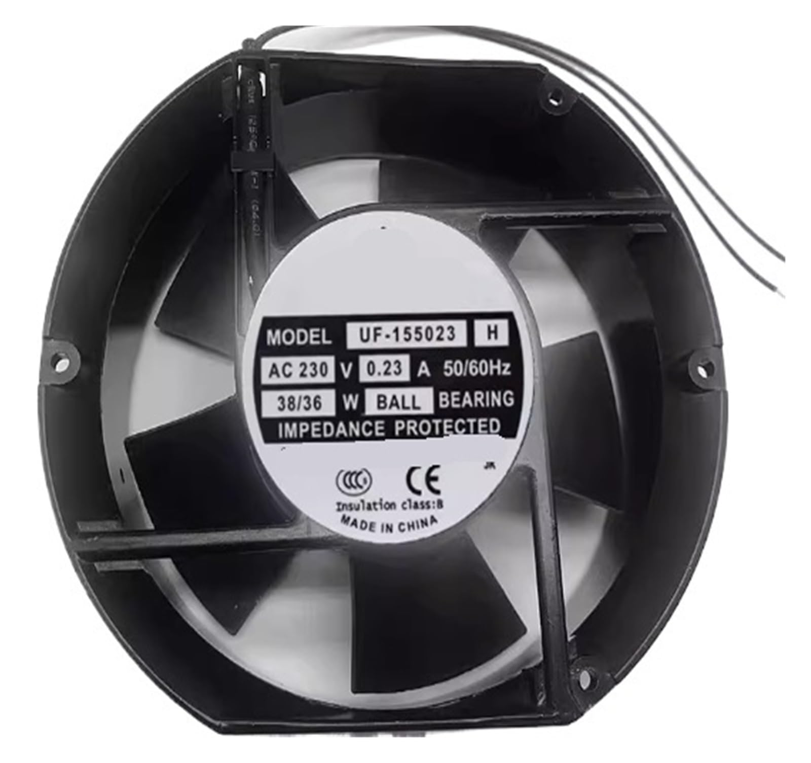 FSBNMNXPQ UF-155023H AC230V 0.23A 38/36W 50/60Hz 2-Wire Cooling Fan