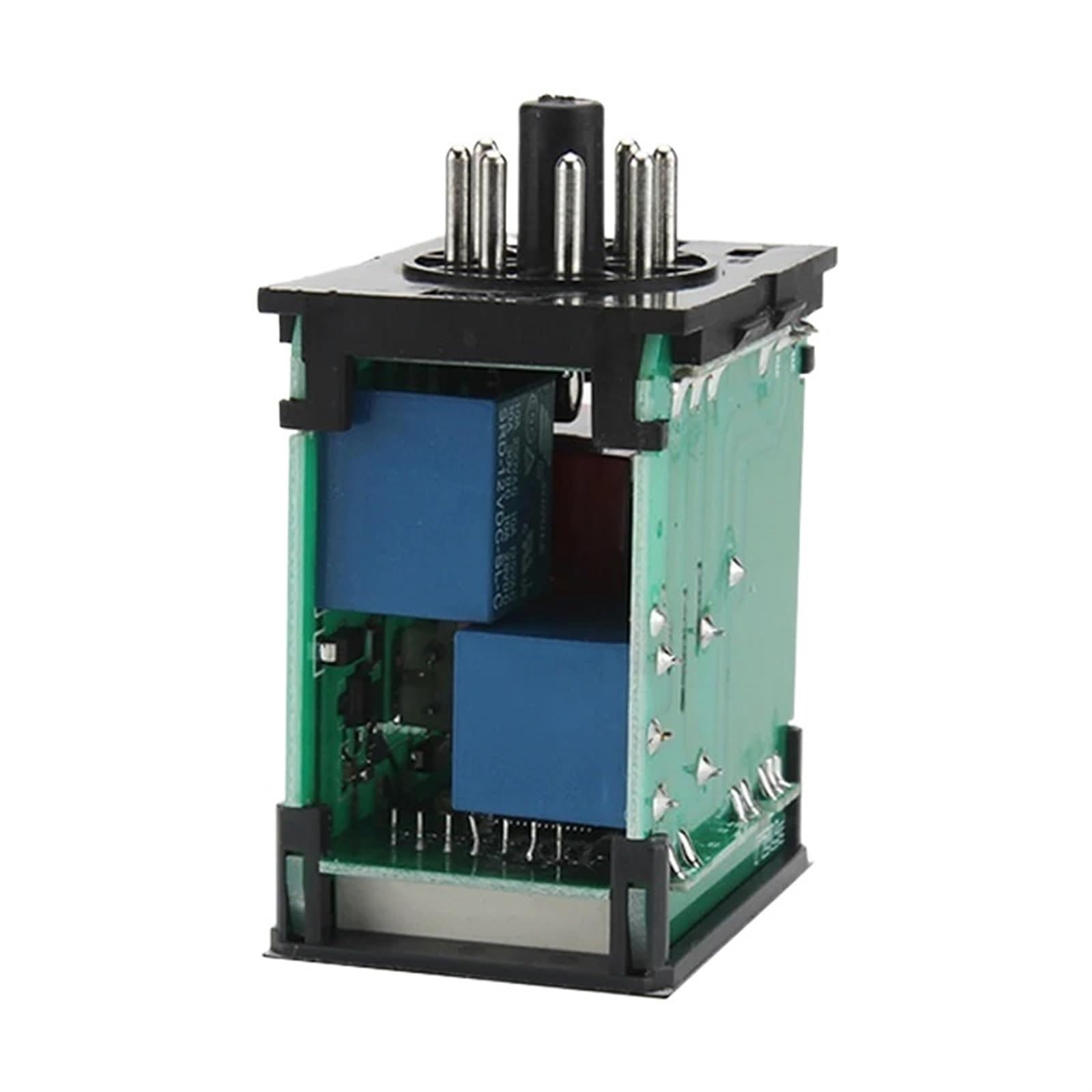 LCD Digitales Zeitrelais ST3P-1Z ST3P-2Z ST3P-2ZH Programmierbares Verzögerungsrelais Ausschaltverzögerung 12 V/24 V/220 V mit Sockel PF083A 1 Stück(ST3P-2ZH 12V)