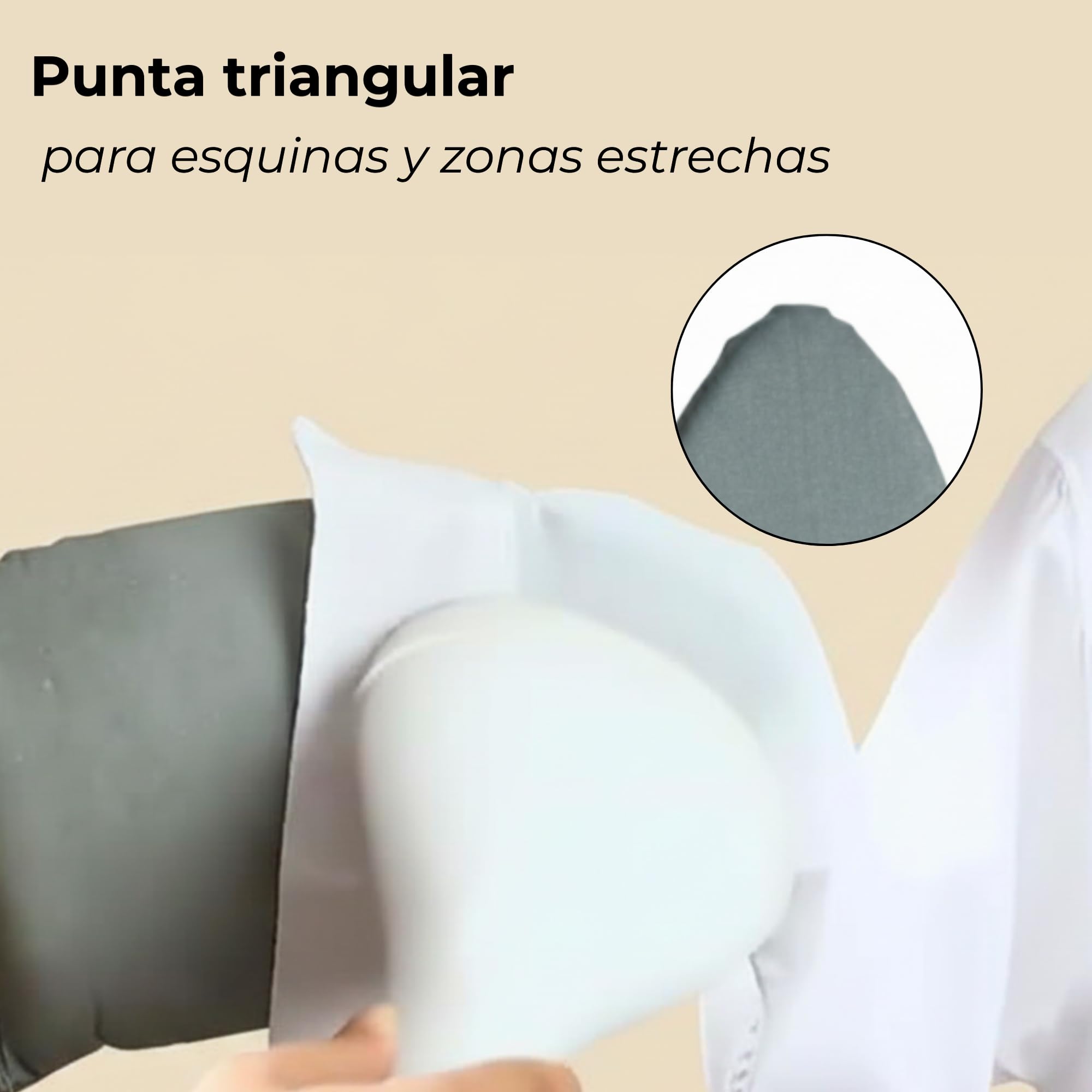 2 Guantes de Planchado Profesional, Un Guante en Punta y Otro Redondo, Protectores Térmicos Gruesos y Firmes, Resistentes al Calor, Mini Tablas de Planchado. Juego de 2 guantes para plancha vertical. - 4