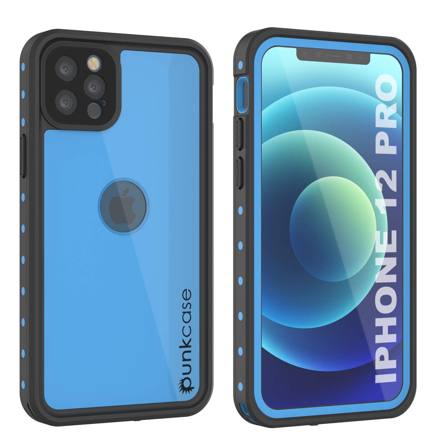 Punkcase Designed for iPhone 12 Pro Waterproof Case [StudStar Series] [Slim Fit] [IP68 Certified] [Dirtproof] [Snowproof] 360 Full Body Armor Cover