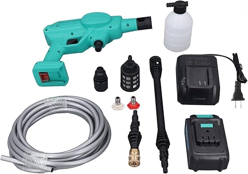 Miniatura 6 de Lavadora de alta presión inalámbrica Limpiador de mano alimentado por batería para el piso del automóvil del hogar (enchufe de EE. UU.)