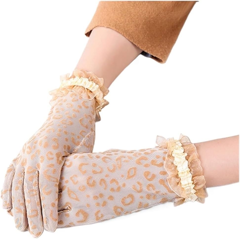Gloves Women Sexy Lace Transparent Driving Anti Sunscreen Finger Lady Gloves Women Gloves