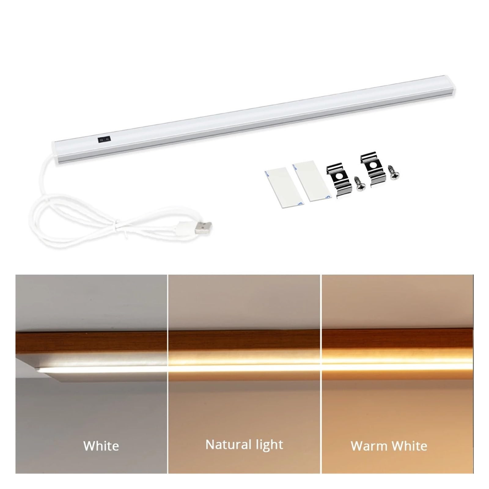 1 Szt. Kabel USB Zasilany Prądem Stałym 5 V Lampki Do Czytania 30 Diod LED Lampa Nocne Czytanie Listwa Świetlna Czujnik Ruchu(Changeable,50cm)