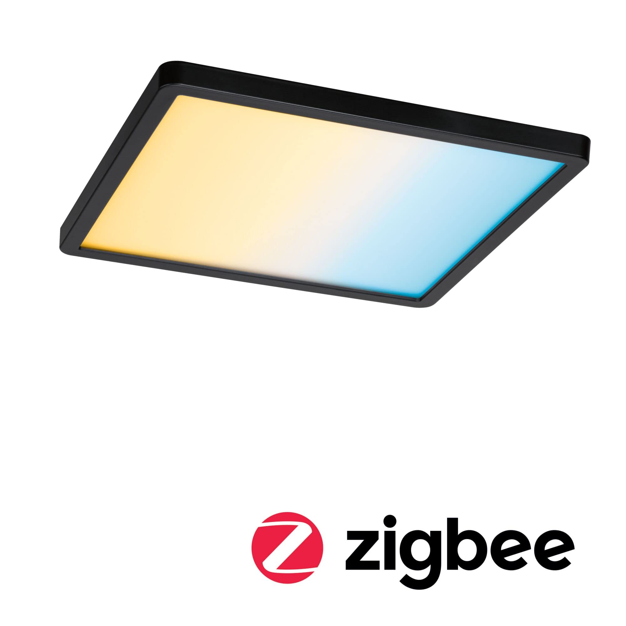 Paulmann 79967 LED Panel Einbaupanel Areo IP44 230x230mm eckig incl. 1x16 W dimmbar Tunable White Schwarz Kunststoff Deckenleuchte 3000 K