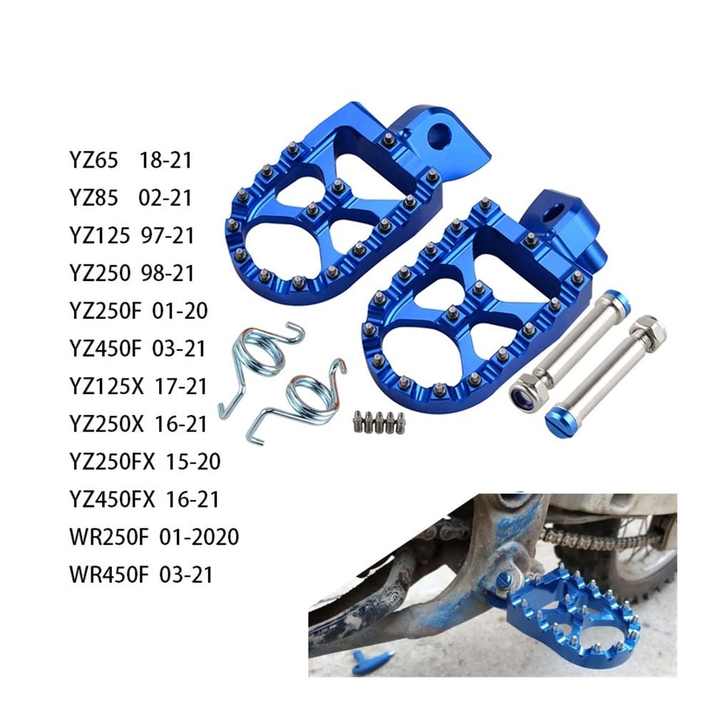 Repose-pieds Moto Cross En Alliage Aluminium - Pour YZ, WR 65 85 125 250 450, Antidérapant, Or