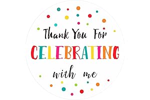 Anwyll Thank You for Celebrating with Me Stickers,120 Pcs 2Inch Thank You...