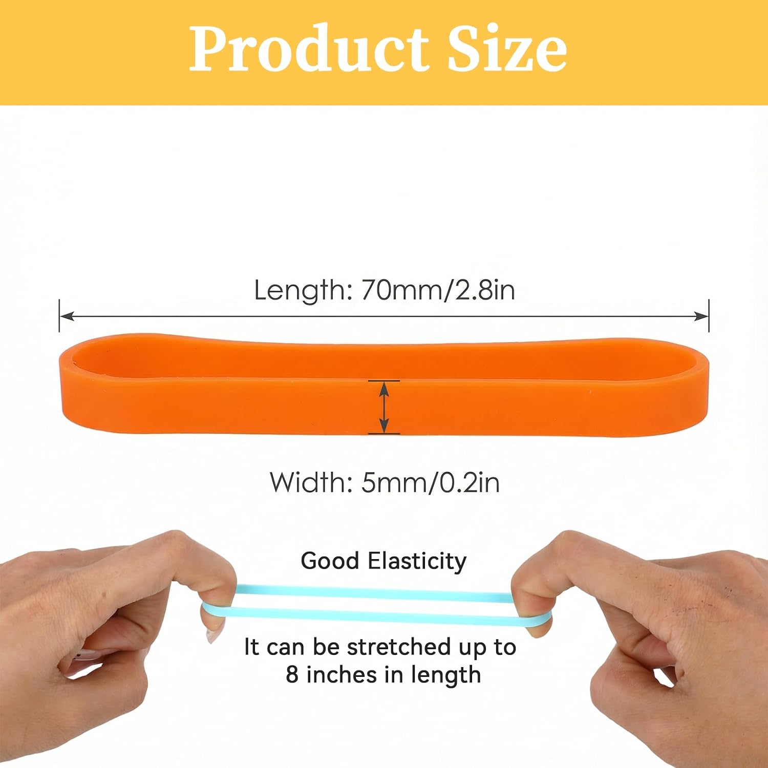 100 Pieces Silicone Rubber Bands, 3 Inches Elastic Colored Rubber Bands, Wrapping Silicone Band Office Supplies for Wallet Card, Books, Notebook, Card Cooking, Packing Gifts image 3