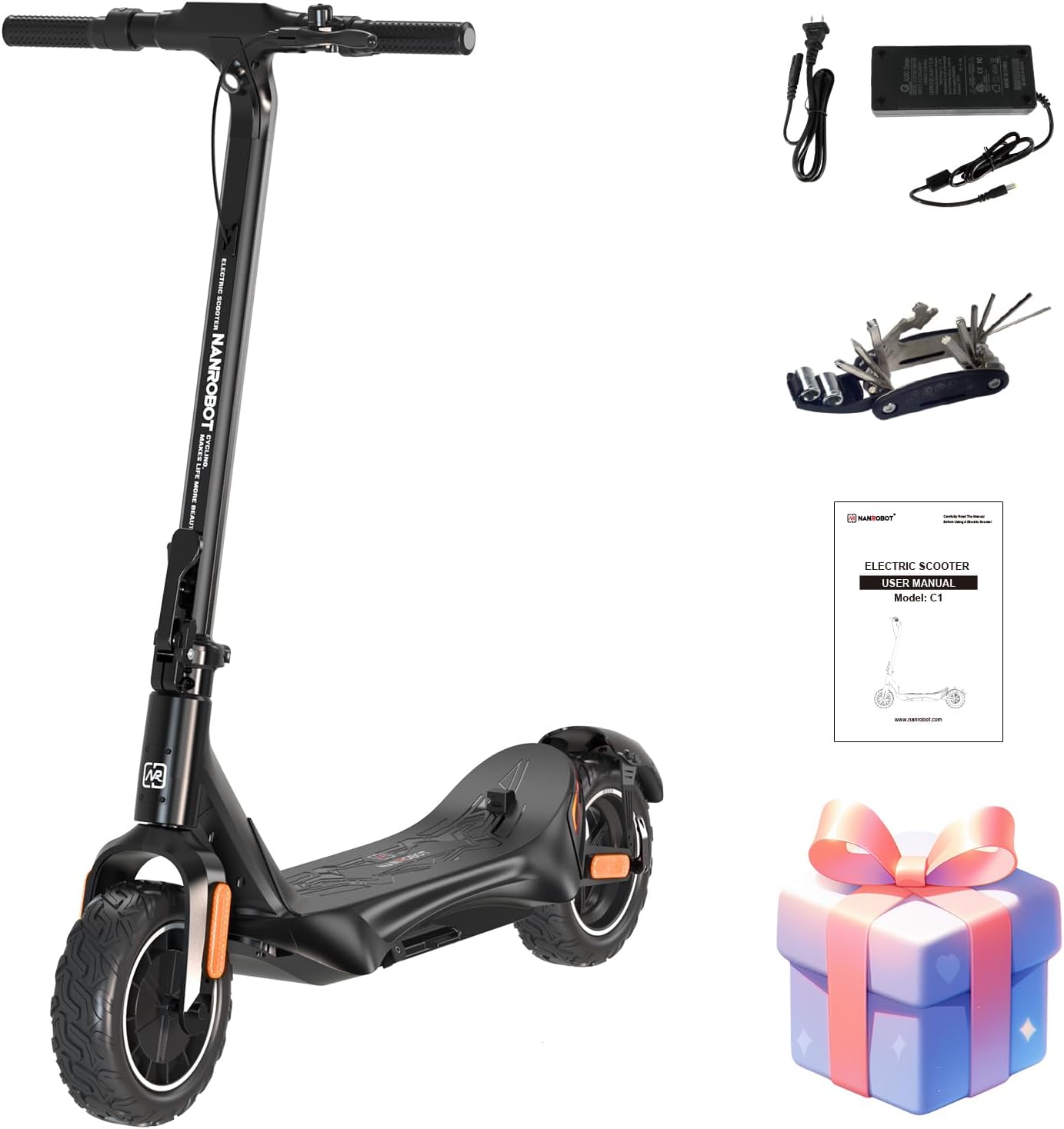 NANROBOT C1 Electric Scooter with charger and tools