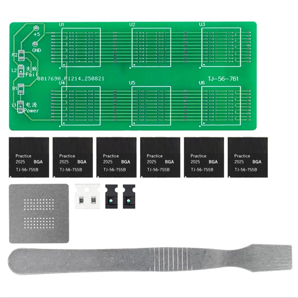 Jnchdghwa As Shown Smd Bga Chip Superficies Mount Soldering Practice Training Teaching Single-Sided Diy Circuit Board Kit