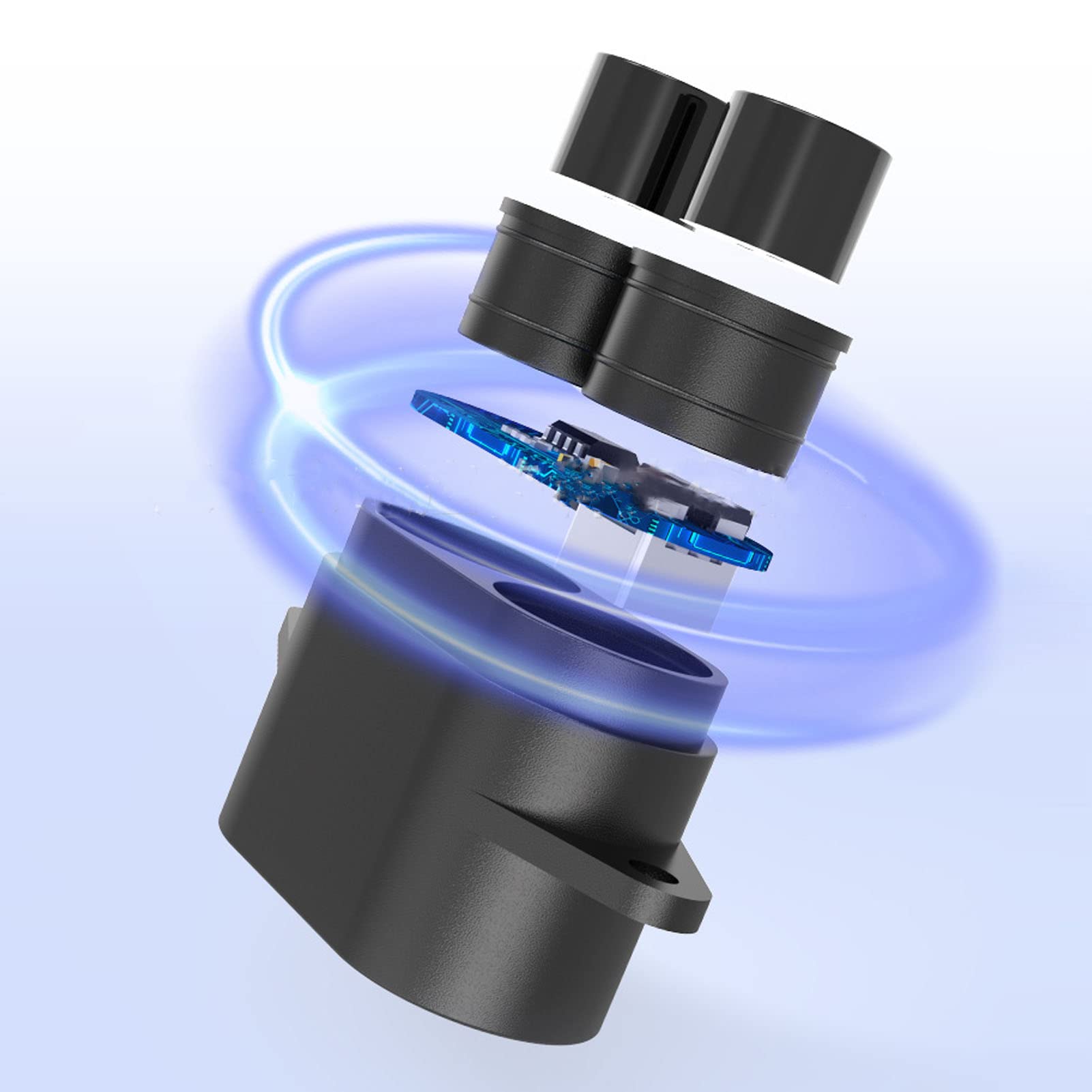 Ultrasonic Sensor, Filter Same Frequency Interference Small Blind Area Ultrasonic Range Detector 3.3V?12V Intelligent Algorithm IP67 Oilproof for Garage