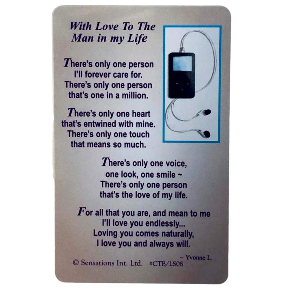 Sentimental Keepsake Wallet/Purse Greeting Card - to The Man in My Life Gift, Anytime