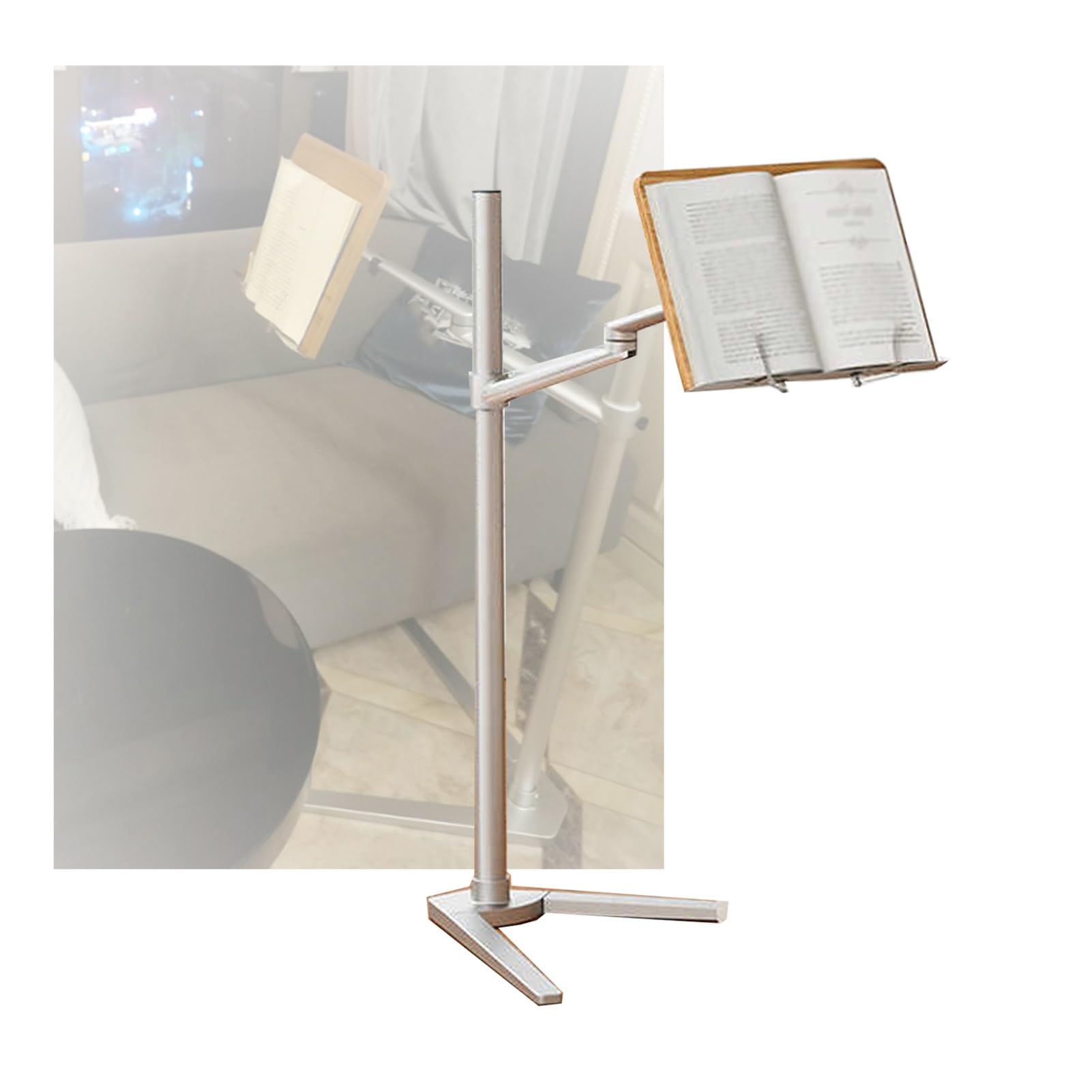 Soporte de lectura de pie de altura ajustable | Alta capacidad de carga, for libros, portátiles, música, recetas, dibujo, lectura de papel