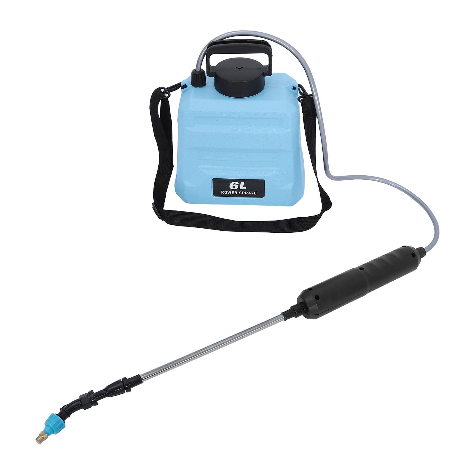 TOYANDONA Nebulizzatore Elettrico per Giardino con Capacità 6 Litri, Spruzzo Prolungato senza Affaticamento, Ugelli Regolabili e Manico Ergonomico in Plastica per Orto e Prato