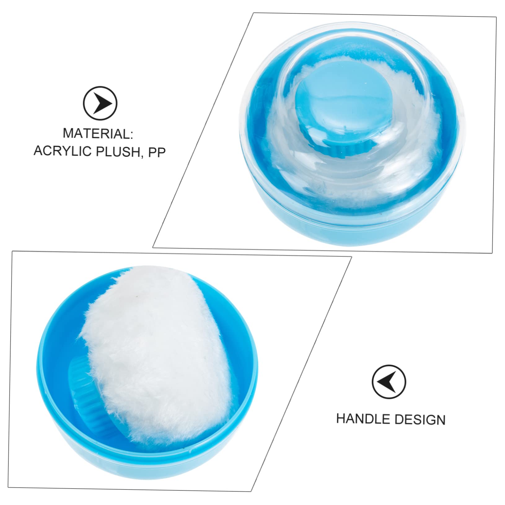 TOVINANNA Body Powder Alicator Puff and Container Baby Powder Puff Box Soft and Gentle for Boys and Girls after Bath