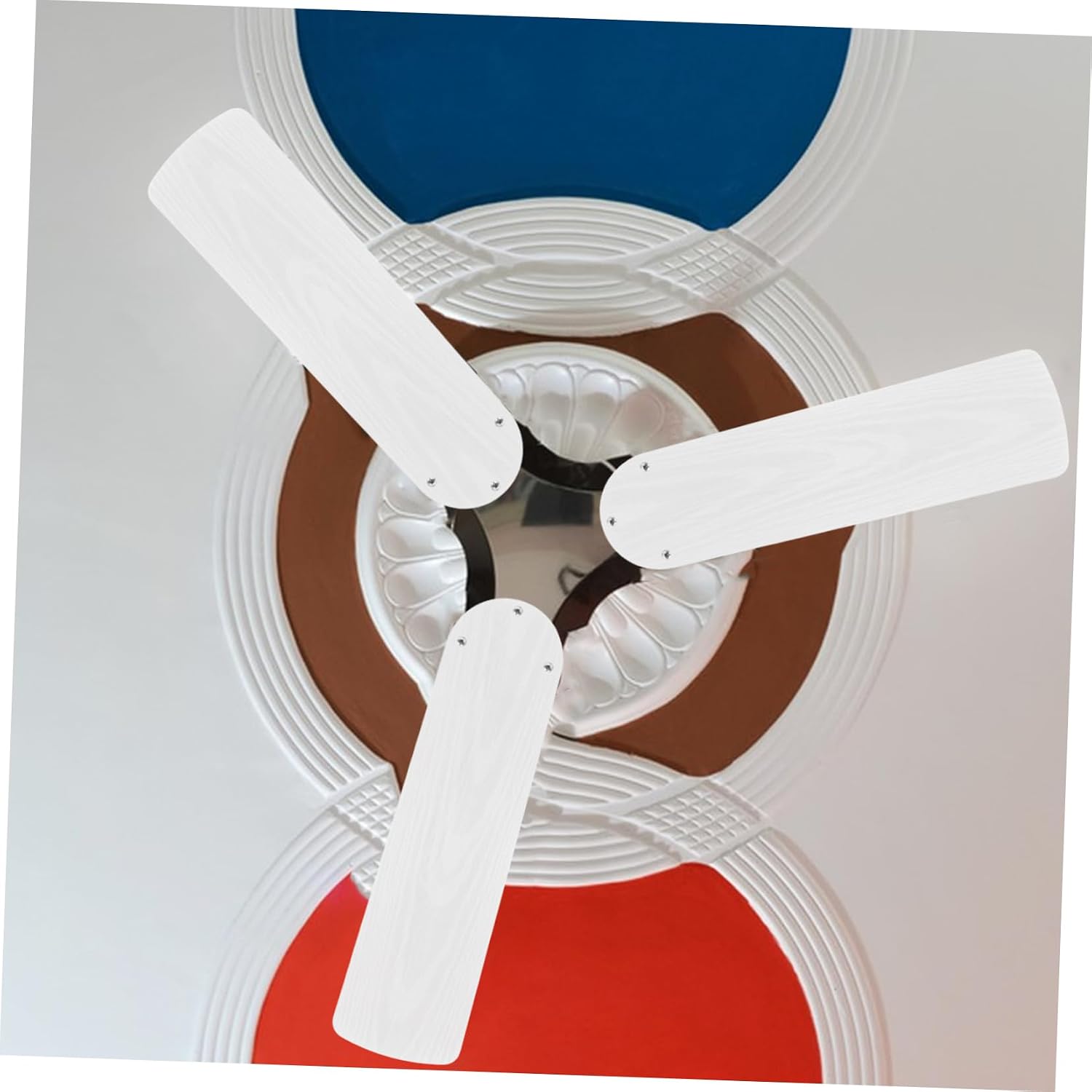Walnut Wood Grain Fan Blades Replacement Kit for Ceiling Fan High-performance Decorative Blades Easy Install for Living Room Bedroom Dining Room