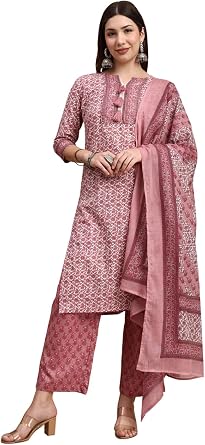 Idalia Green Floral Printed Kurta Set With Dupatta