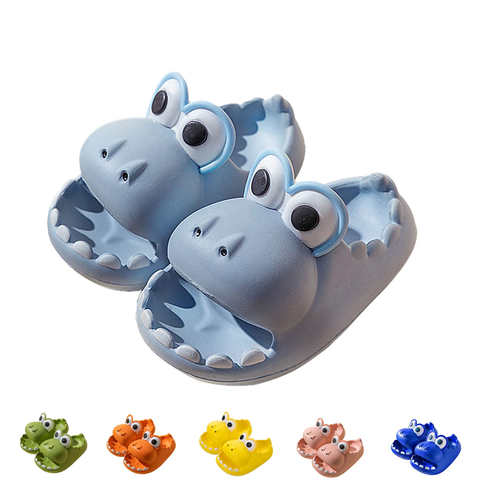 JOYEARDinosaur Slippers with Children's Summer Sandals, Beach Swimming Pool Non-slip Water Shoes, Indoor and Outdoor Cute Big Mouth Light Slippers Boys and Girls Sandals