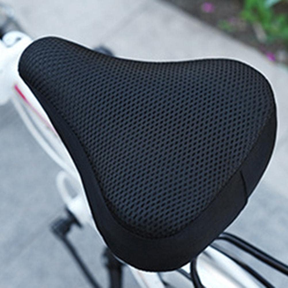 Coprisella per Bici, Coprisedile Imbottito Traspirante Comodo Coprisedile per Accessori per Bici (black)
